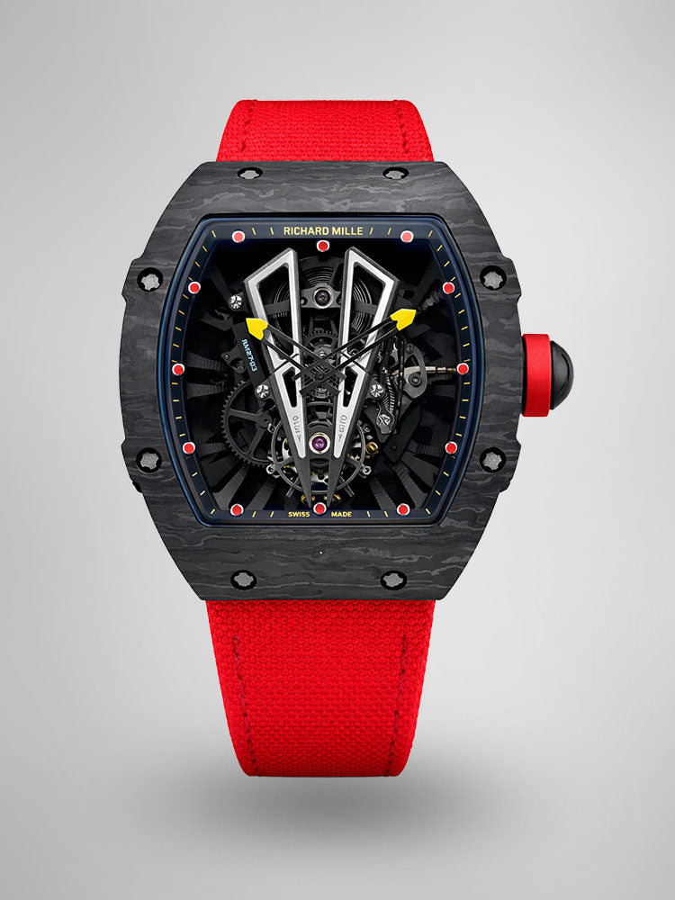 Richard Mille RM 27-03 Rafael Nadal Super Clone Tourbillon Watch – Ultra Light Carbon TPT Red Bull Design
