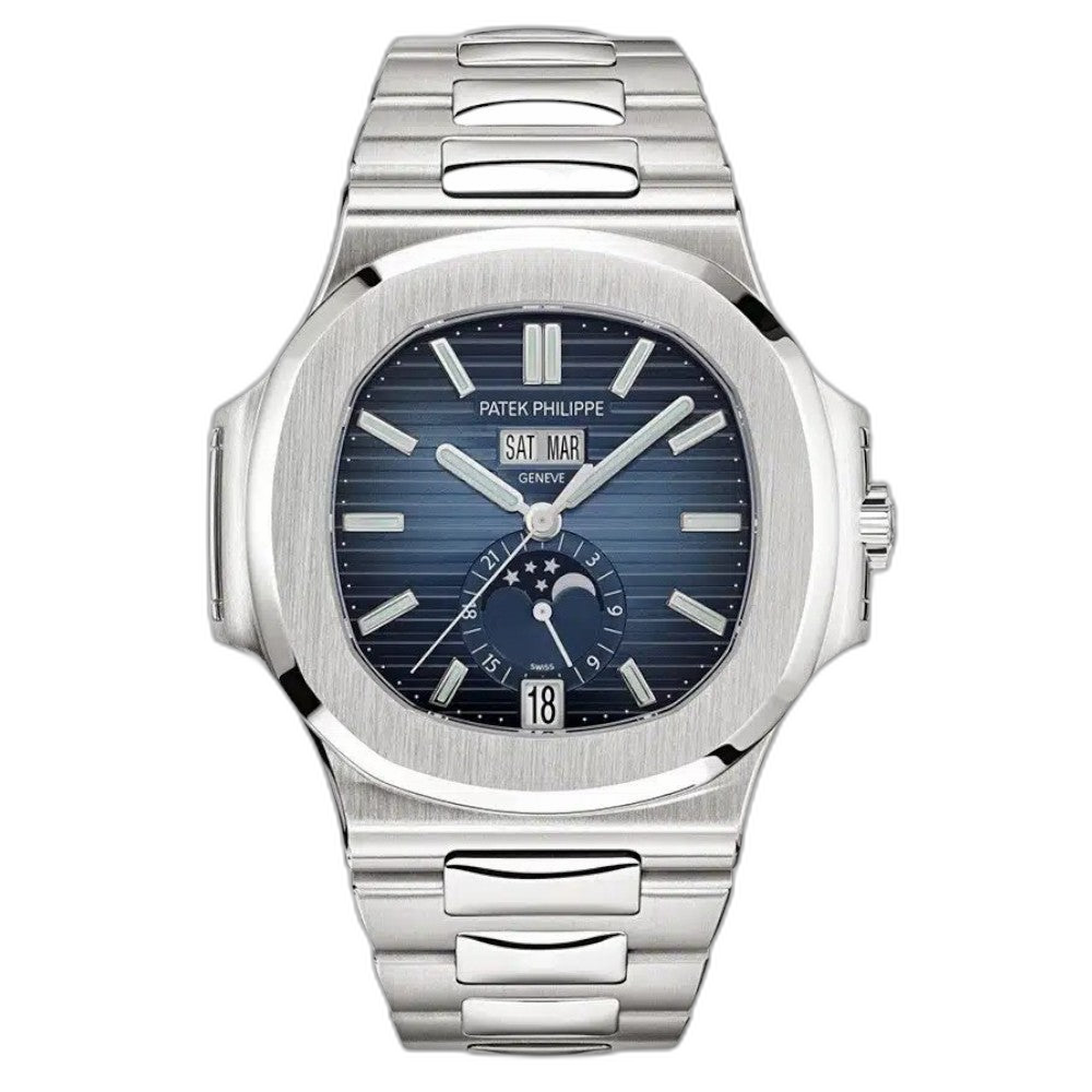 Patek Philippe Nautilus Blue Dial 41 mm Stainless Steel Bracelet Men's Watch (Ref. V3)