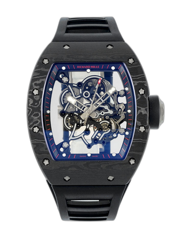 Richard Mille RM055 Skeleton Watch with Black Rubber Strap – Super Clone