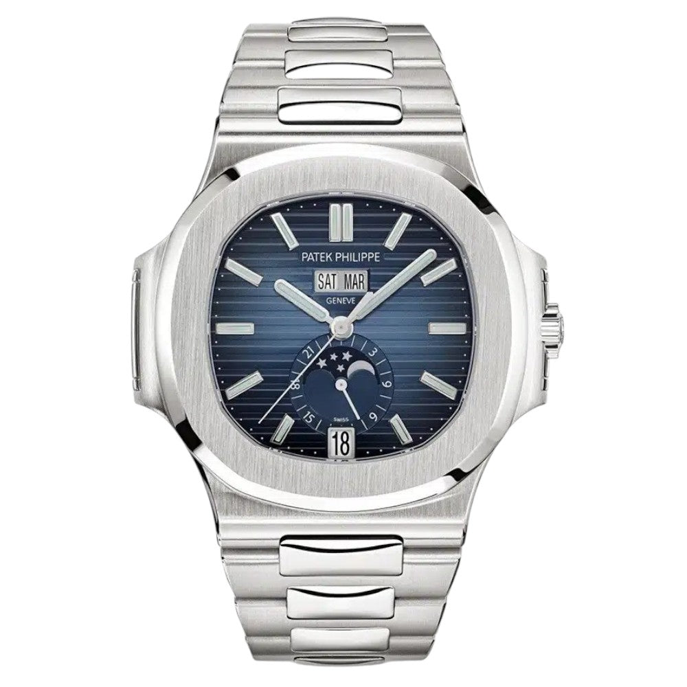 Patek Philippe Nautilus Blue Dial 41 mm Stainless Steel Bracelet Men's Watch (Ref. V3)