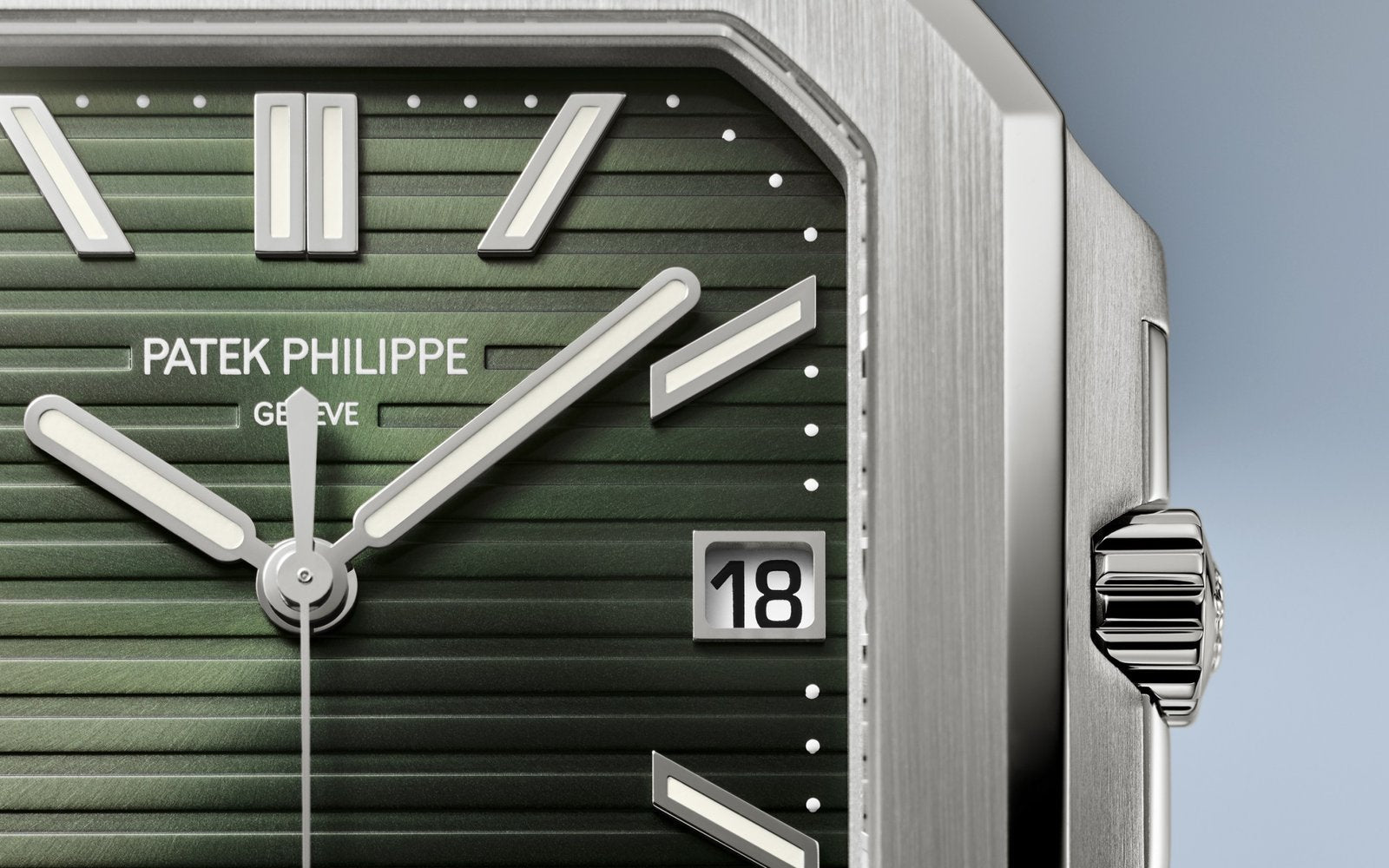 Patek Philippe Green Dial 45 mm Stainless Steel Bracelet Men's Watch