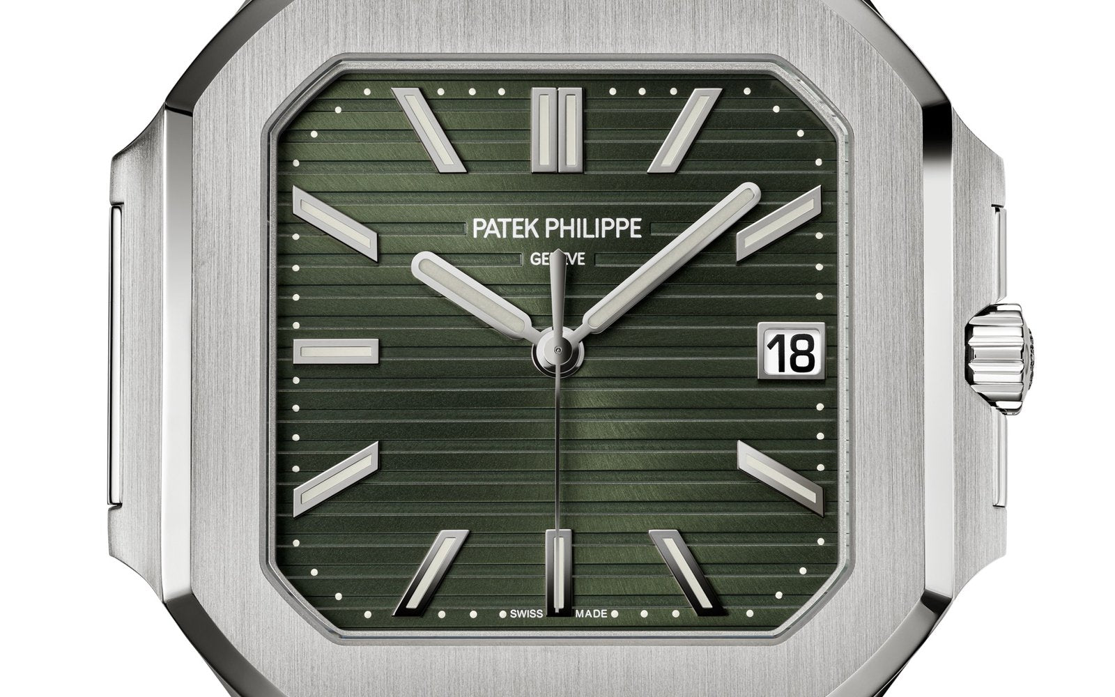 Patek Philippe Green Dial 45 mm Stainless Steel Bracelet Men's Watch