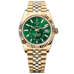 Rolex Sky-Dweller Green Dial 42 mm Metal Bracelet Men's Watch (Ref. 001)