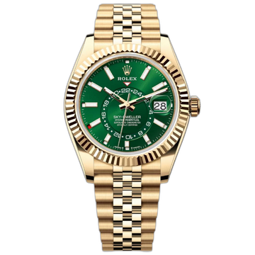 Rolex Sky-Dweller Green Dial 42 mm Metal Bracelet Men's Watch (Ref. 001)