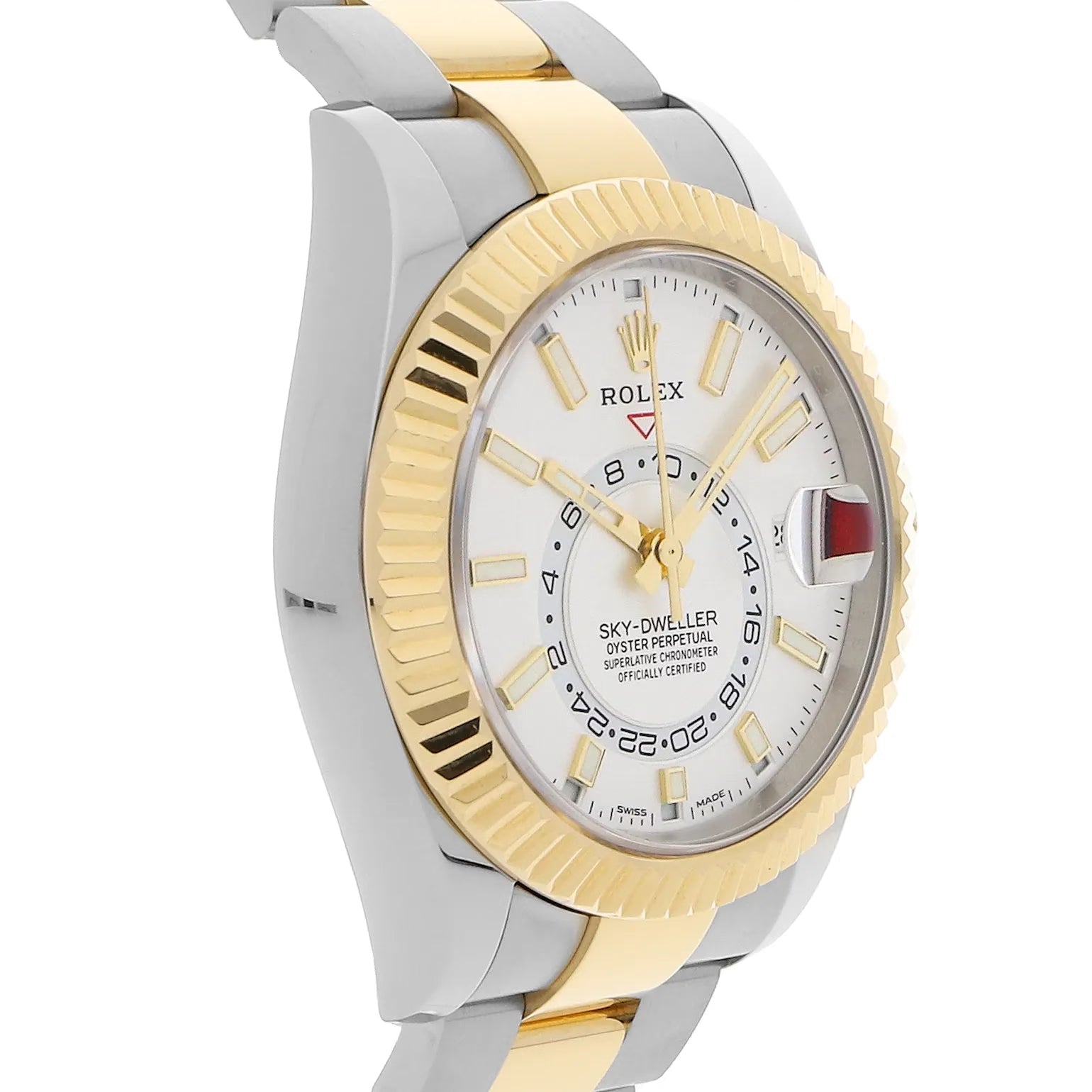 Rolex Sky-Dweller White Dial 43 mm Metal Bracelet Men's Watch (Ref. 049)
