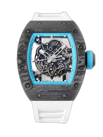 Replica Richard Mille RM055 Limited Edition Abu Dhabi Yas Marina Circuit Swiss Movement Carbon Fiber Skeleton Watch