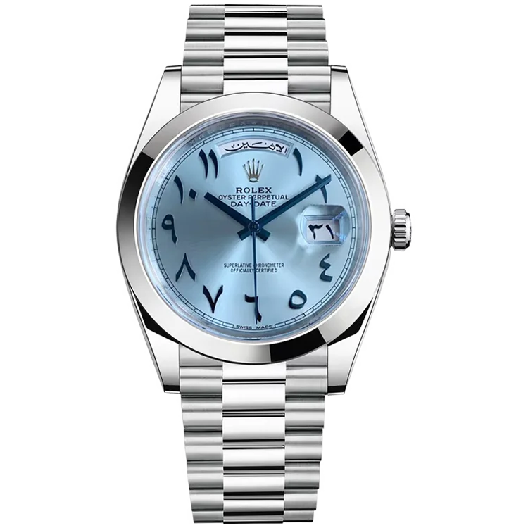 Rolex Arabic Numerals Day-Date 36 mm Metal Bracelet Watch