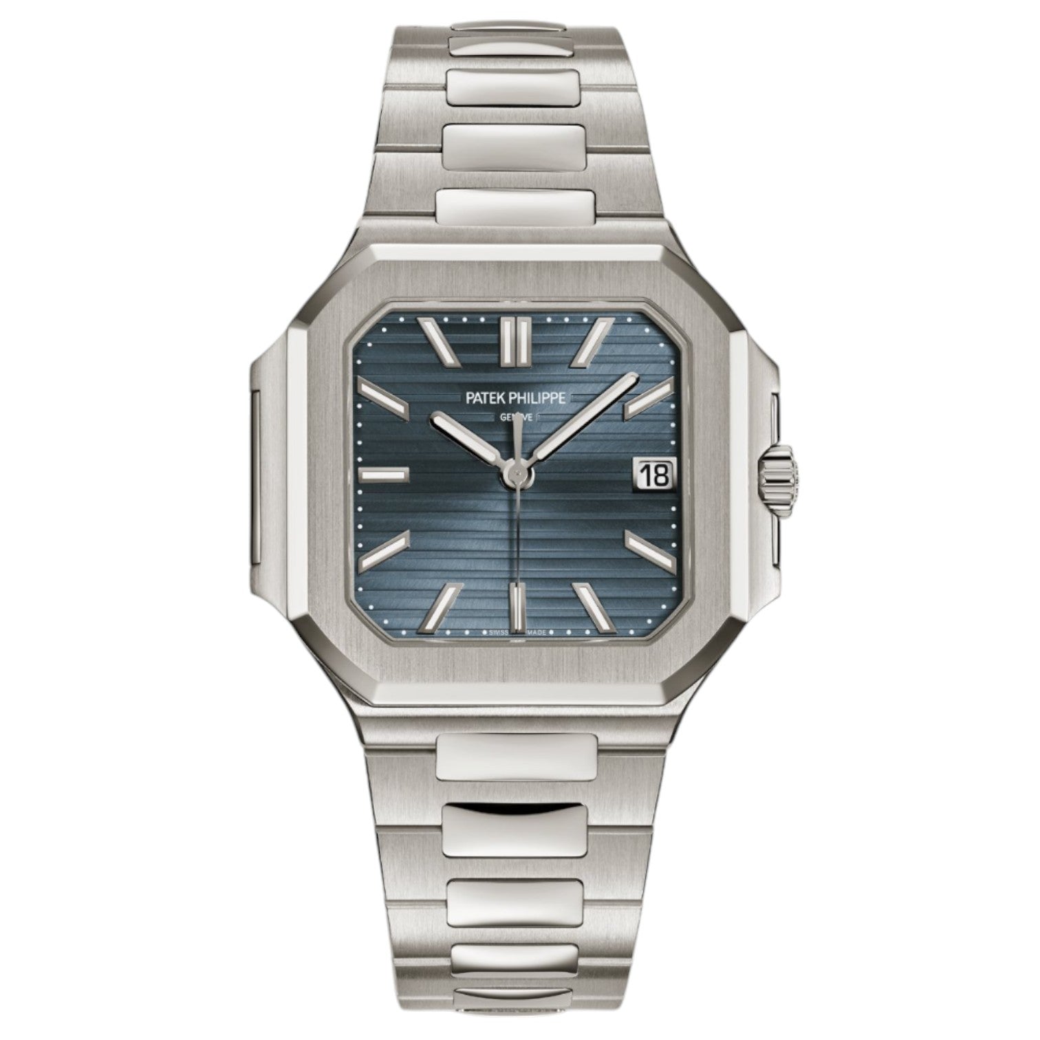 Patek Philippe Blue Dial 45 mm Stainless Steel Bracelet Men's Watch (Ref. V1)