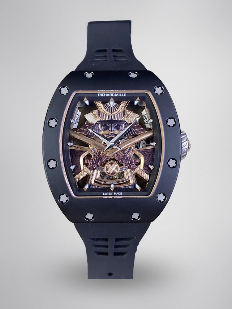 Best Swiss RM47 Black Samurai Tourbillon Replica Watch
