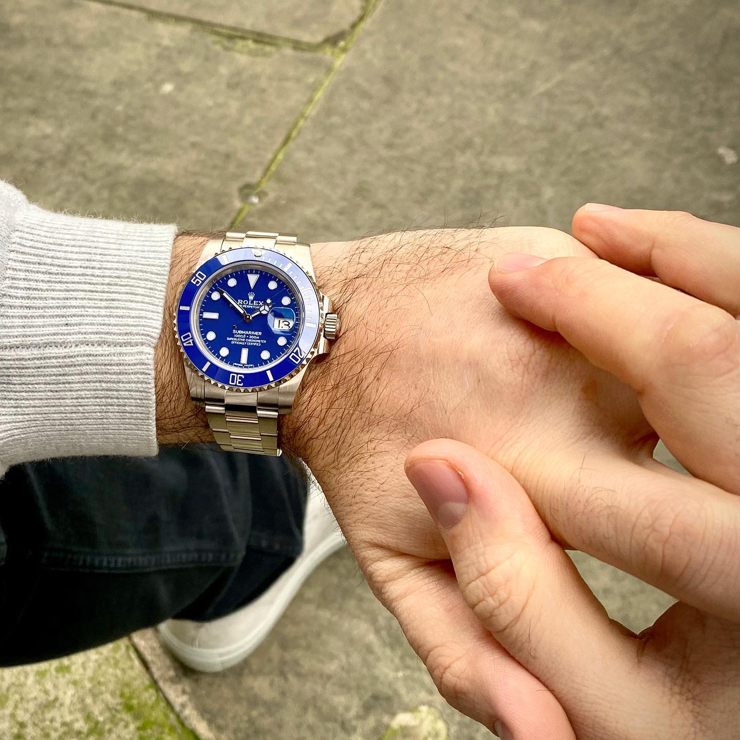 Rolex Submariner Blue Dial 41 mm Metal Bracelet Men's Watch (Ref. 073)