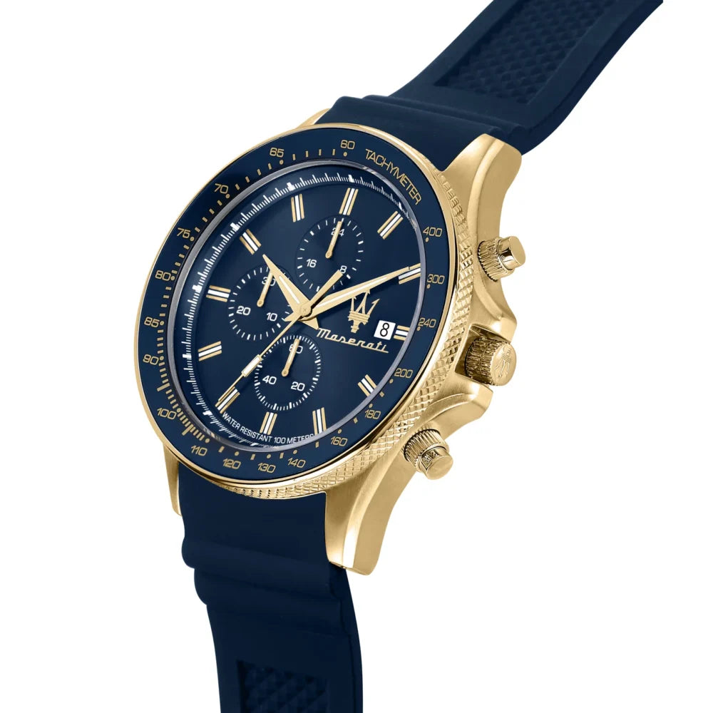 Maserati Blue Dial 44 mm Silicone Strap Men's Watch R8871640004