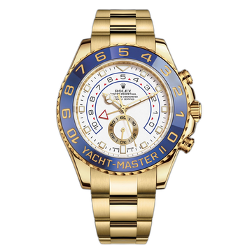 Rolex Yacht-Master II White Dial 44 mm Metal Bracelet Men's Watch (Ref. 084)