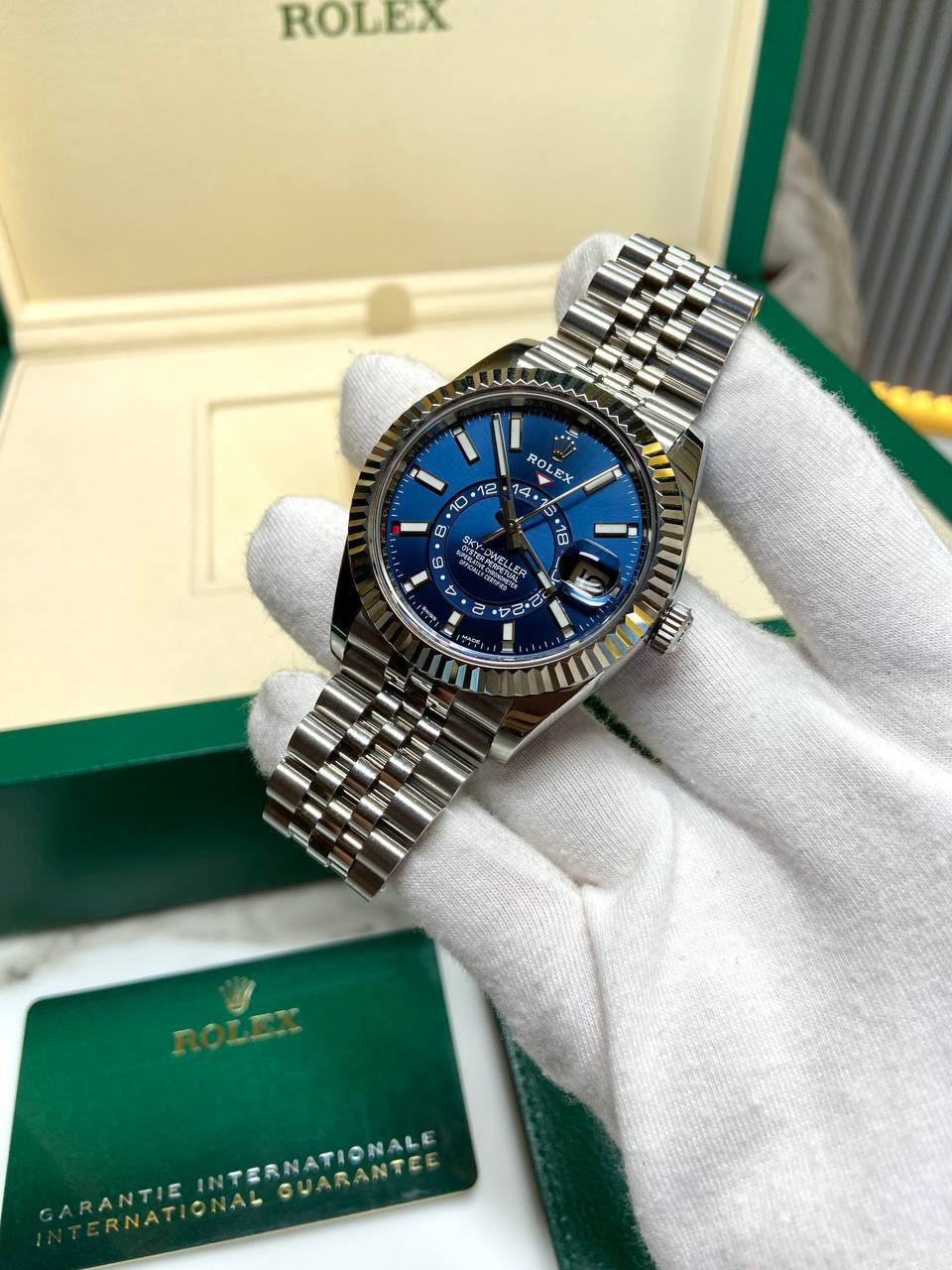 Rolex Sky-Dweller Blue Dial 42 mm Metal Bracelet Men's Watch (Ref. 053)