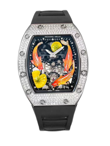 Richard Mille RM S10 Koi Tourbillon Replica Swiss Watch with Diamonds – AAA Quality