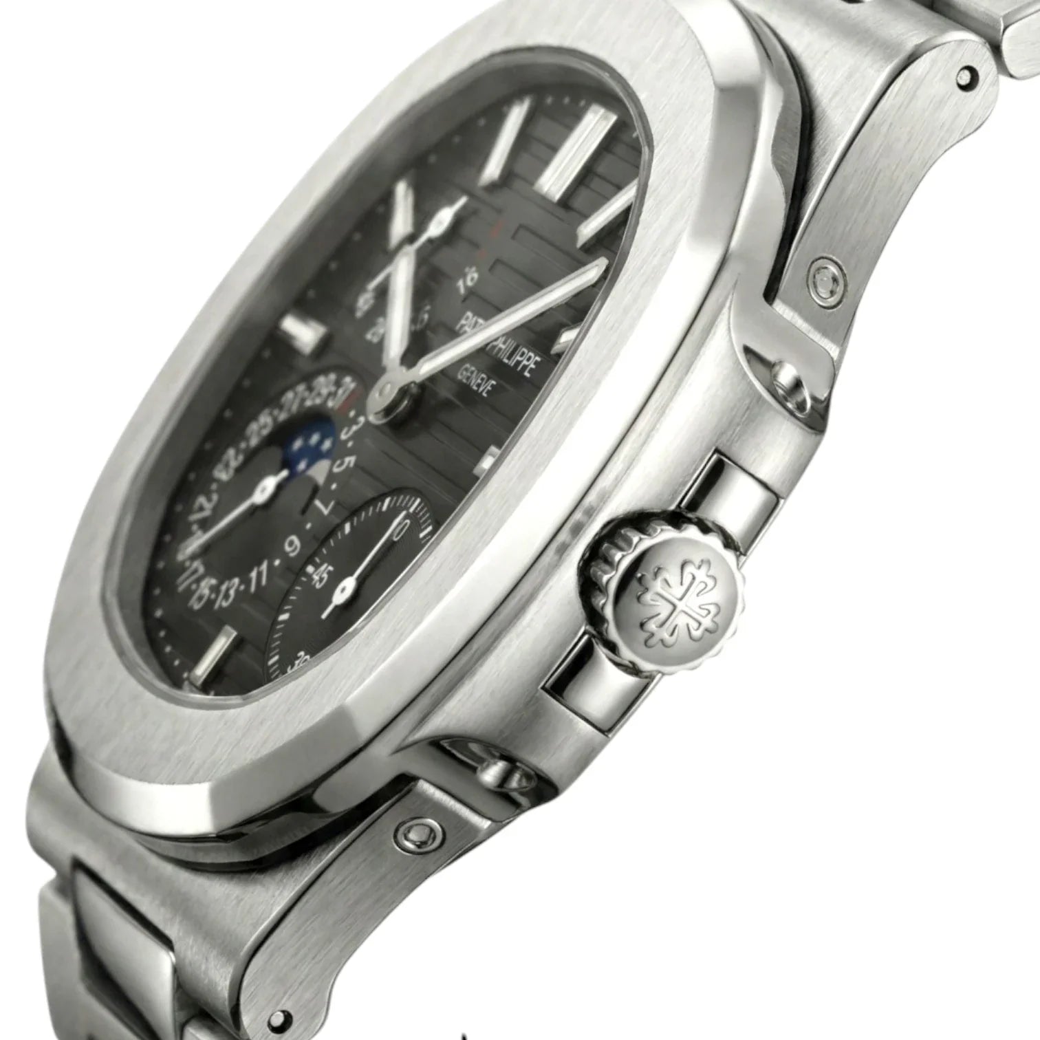 Patek Philippe Nautilus Black Dial 41 mm Rubber Strap Men's Watch