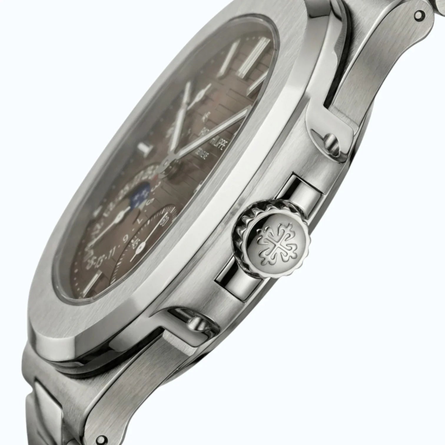 Patek Philippe Nautilus Brown Dial 41 mm Rubber Strap Men's Watch