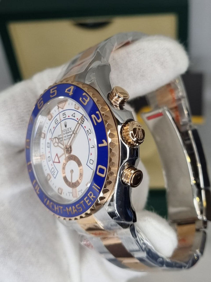 Rolex Yacht-Master II White Dial 44 mm Metal Bracelet Men's Watch (Ref. 086)