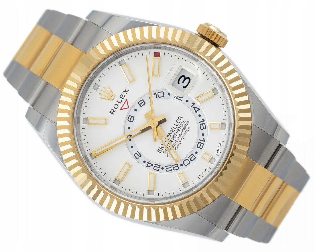 Rolex Sky-Dweller White Dial 43 mm Metal Bracelet Men's Watch (Ref. 049)