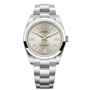 Rolex Perpetual Silver Dial 34 mm Metal Bracelet Men's Watch