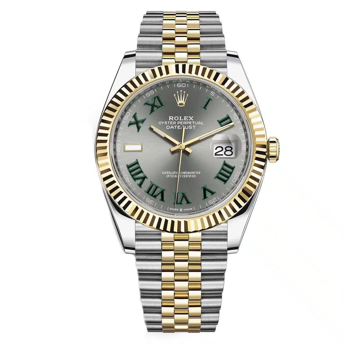 Rolex Datejust Gray Dial 41 mm Metal Bracelet Men's Watch (Ref. 006)