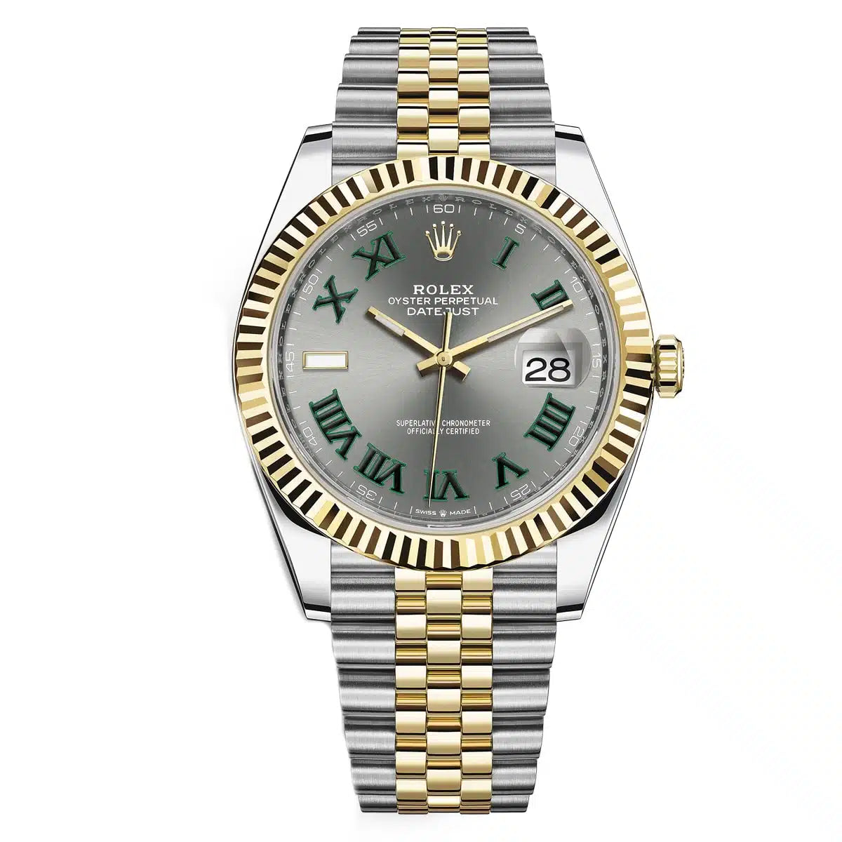 Rolex Datejust Gray Dial 41 mm Metal Bracelet Men's Watch (Ref. 006)