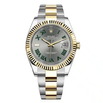 Rolex Datejust Gray Dial 41 mm Metal Bracelet Men's Watch (Ref. 019)