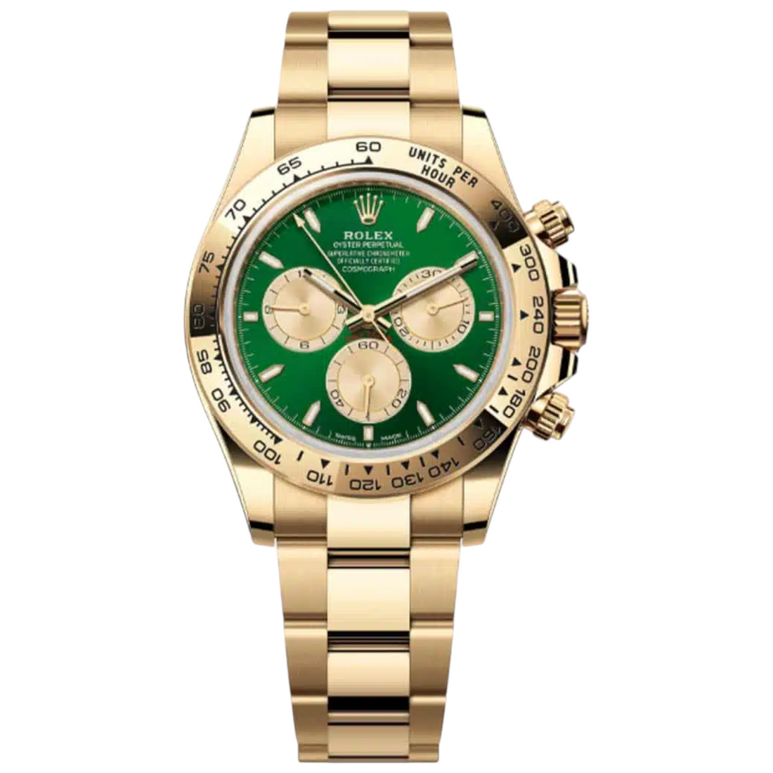 Rolex Daytona Green Dial 43 mm Metal Bracelet Men's Watch (Ref. 095)
