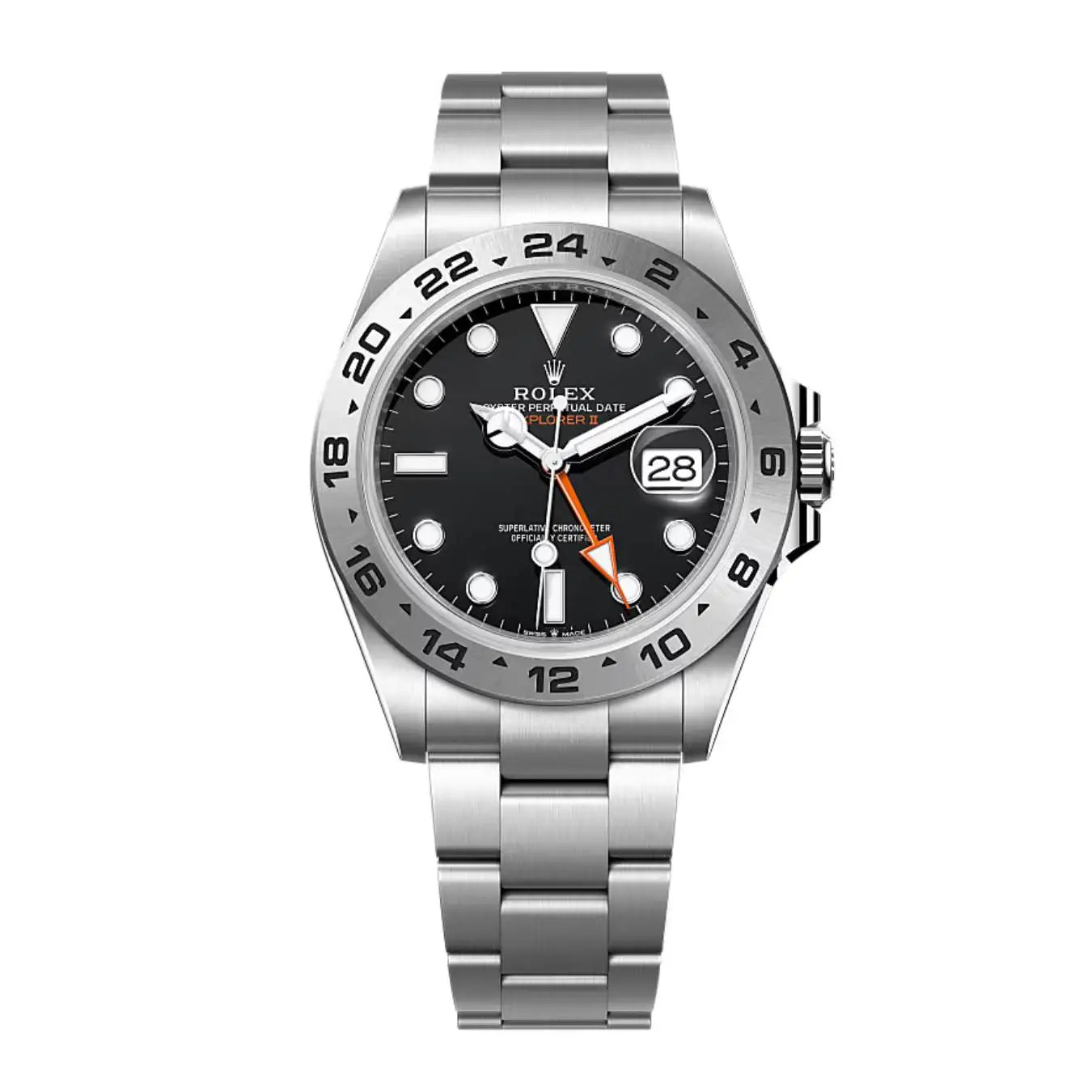 Rolex Explorer II Black Dial Metal Bracelet Men's Watch
