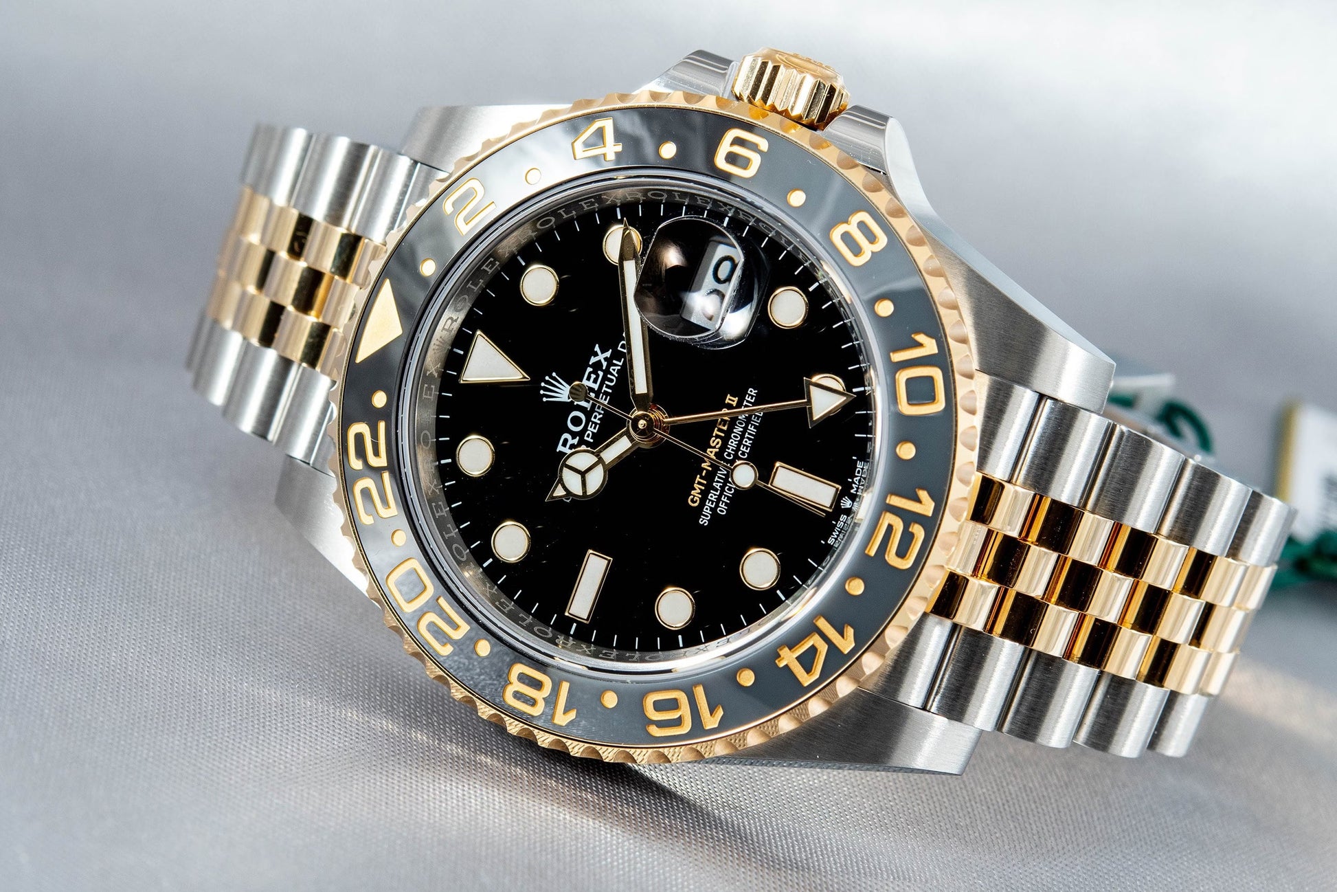 Rolex GMT-Master II Black Dial Metal Bracelet Men's Watch (Ref. 022)