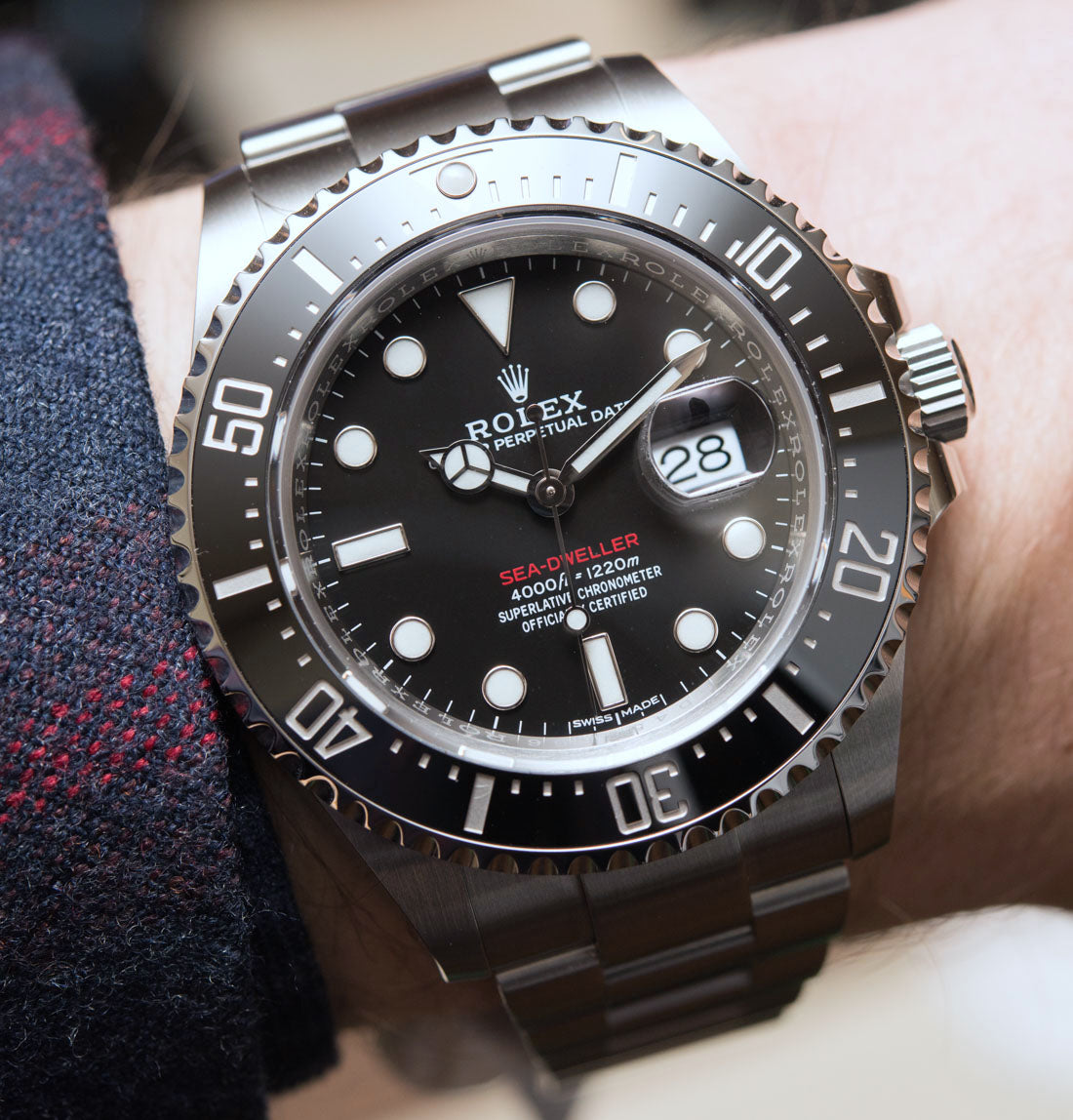 Rolex Sea-Dweller Black Dial 44 mm Metal Bracelet Men's Watch
