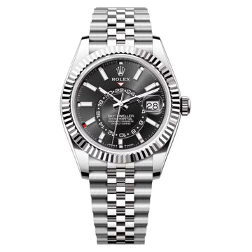 Rolex Sky-Dweller Black Dial 43 mm Metal Bracelet Men's Watch (Ref. 014)