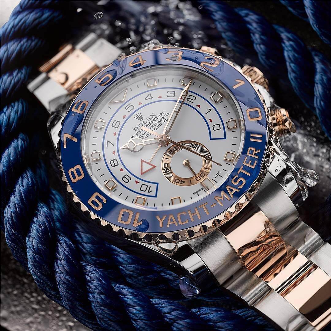 Rolex Yacht-Master II White Dial 44 mm Metal Bracelet Men's Watch (Ref. 086)