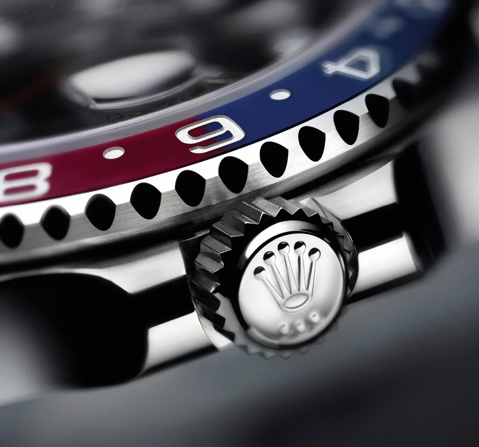 Rolex GMT-Master II Black Dial Metal Bracelet Men's Watch (Ref. 021)