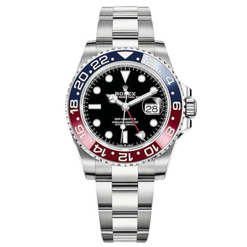 Rolex GMT-Master II Black Dial Metal Bracelet Men's Watch (Ref. 088)