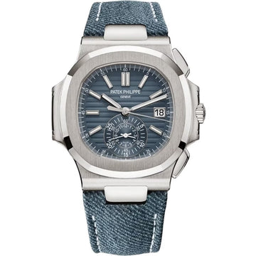 Patek Philippe Nautilus Blue Dial 41 mm Rubber Strap Men's Watch (Ref. V2)