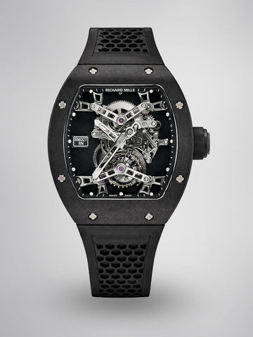 Richard Mille RM 027 Rafael Nadal Tourbillon Carbon Titanium Case Super Clone Skeleton Dial Luxury Sports Watch
