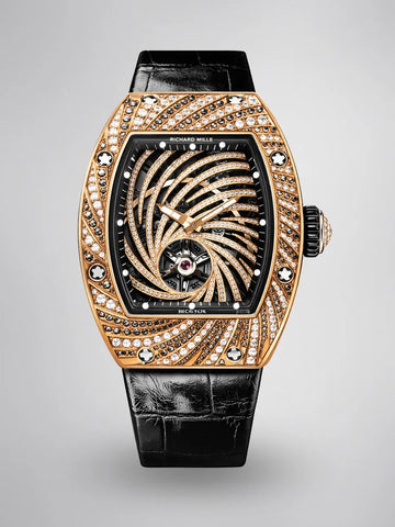 Richard Mille RM 51-02 Diamond Swirl Tourbillon Rose Gold Ladies Super Clone Watch