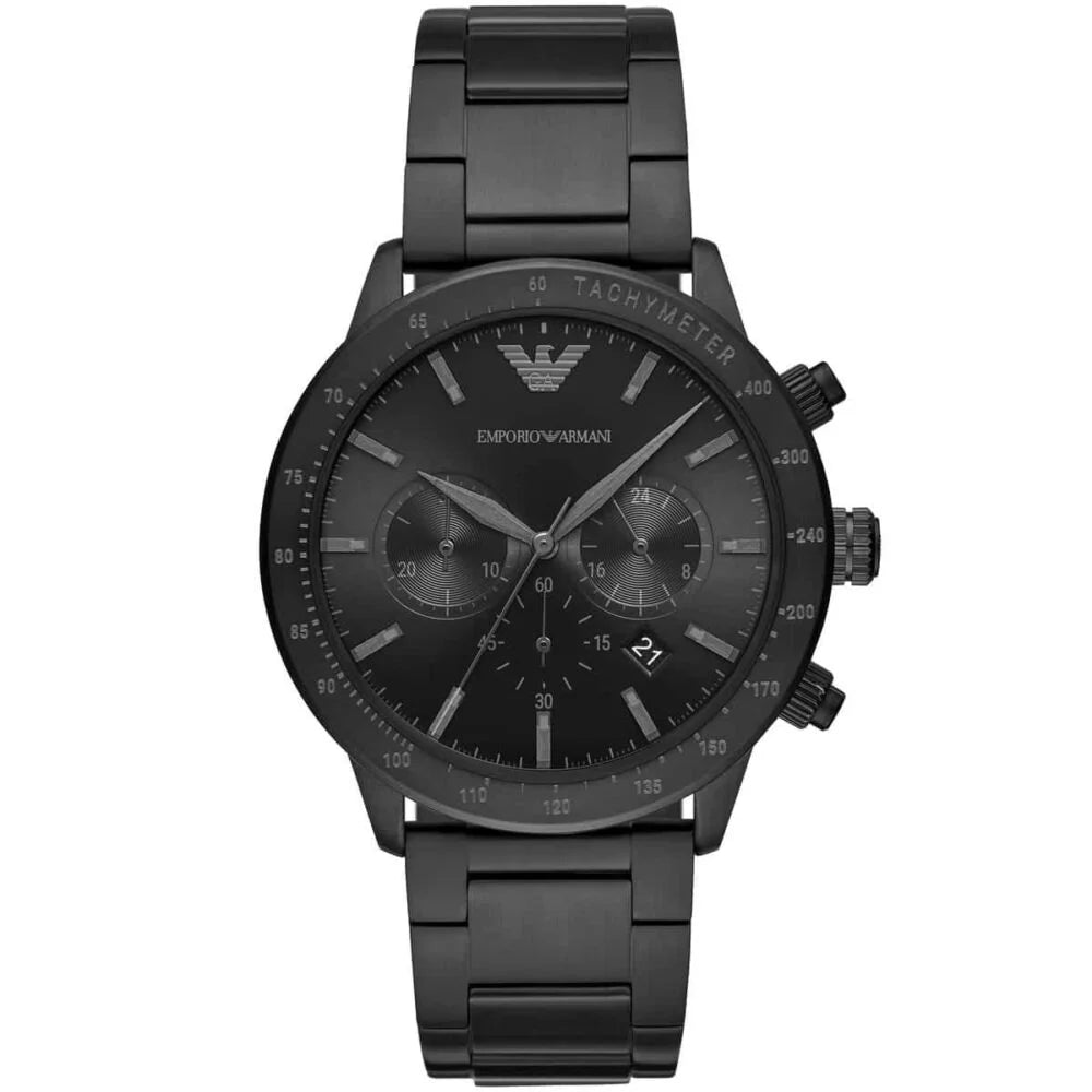 Emporio Armani Black Dial 43 mm Metal Bracelet Men's Watch AR11242