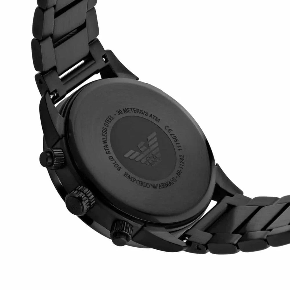 Emporio Armani Black Dial 43 mm Metal Bracelet Men's Watch AR11242