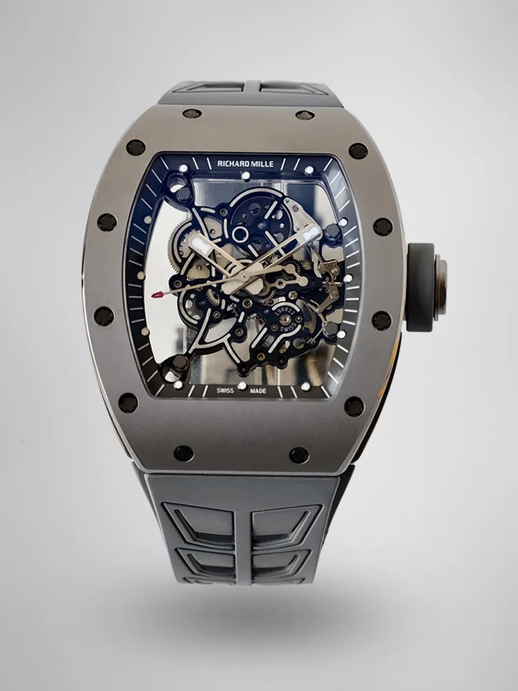 UMI Richard Mille RM 055 Bubba Watson All Grey Super Clone Skeleton Dial Ceramic Case RMUL2 Movement