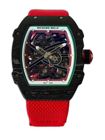 UMI Richard Mille RM 67-02 Extra Flat Italy Carbon TPT Skeleton Red Fabric Strap Replica Watch
