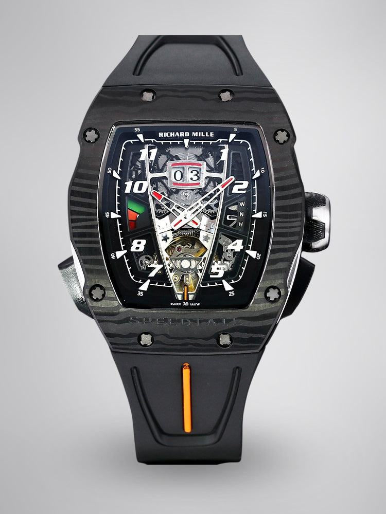 Replica Richard Mille RM 40-01 McLaren Speedtail Carbon Case Rubber Strap Tourbillon Movement Watch