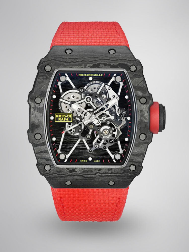 Richard Mille RM 35-01 Rafael Nadal Super Clone NTPT Carbon Skeleton Dial 42mm AAA Replica