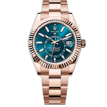 Rolex Sky-Dweller Blue Dial 42 mm Metal Bracelet Men's Watch (Ref. 027)