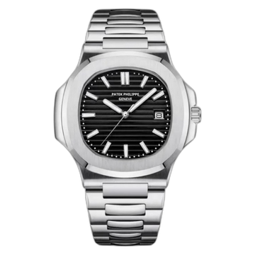 Patek Philippe Nautilus Black Dial 41 mm Stainless Steel Bracelet Men's Watch (Ref. V1)