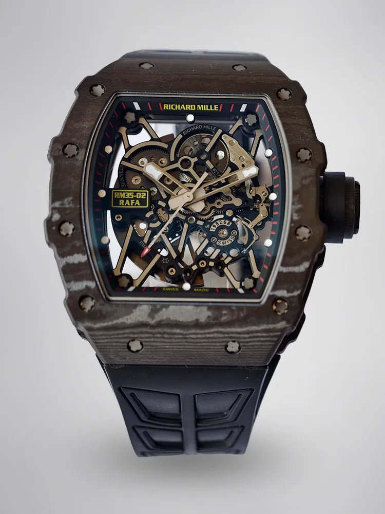 UMI Richard Mille Replica RM 35-02 Rafael Nadal Carbon TPT Black Strap RMAL1 Automatic Movement