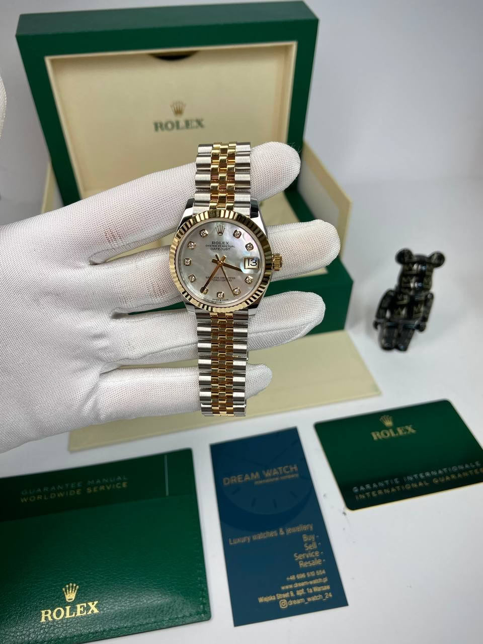 Rolex Datejust Mirror Original Silver Dial 31 mm Metal Bracelet Women's Watch (Ref. 044)