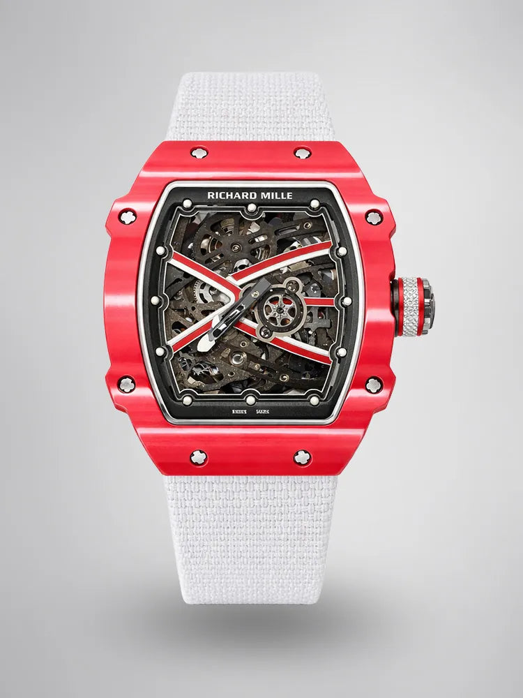 Richard Mille RM 67-02 Super Clone Ultra Thin Skeleton Dial Quartz TPT Red White Case