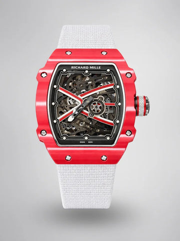 Richard Mille RM 67-02 Super Clone Ultra Thin Skeleton Dial Quartz TPT Red White Case