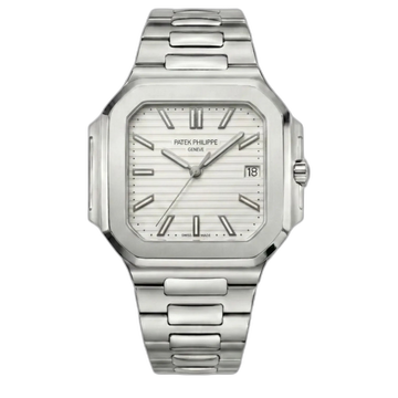 Patek Philippe White Dial 45 mm Stainless Steel Bracelet Men's Watch